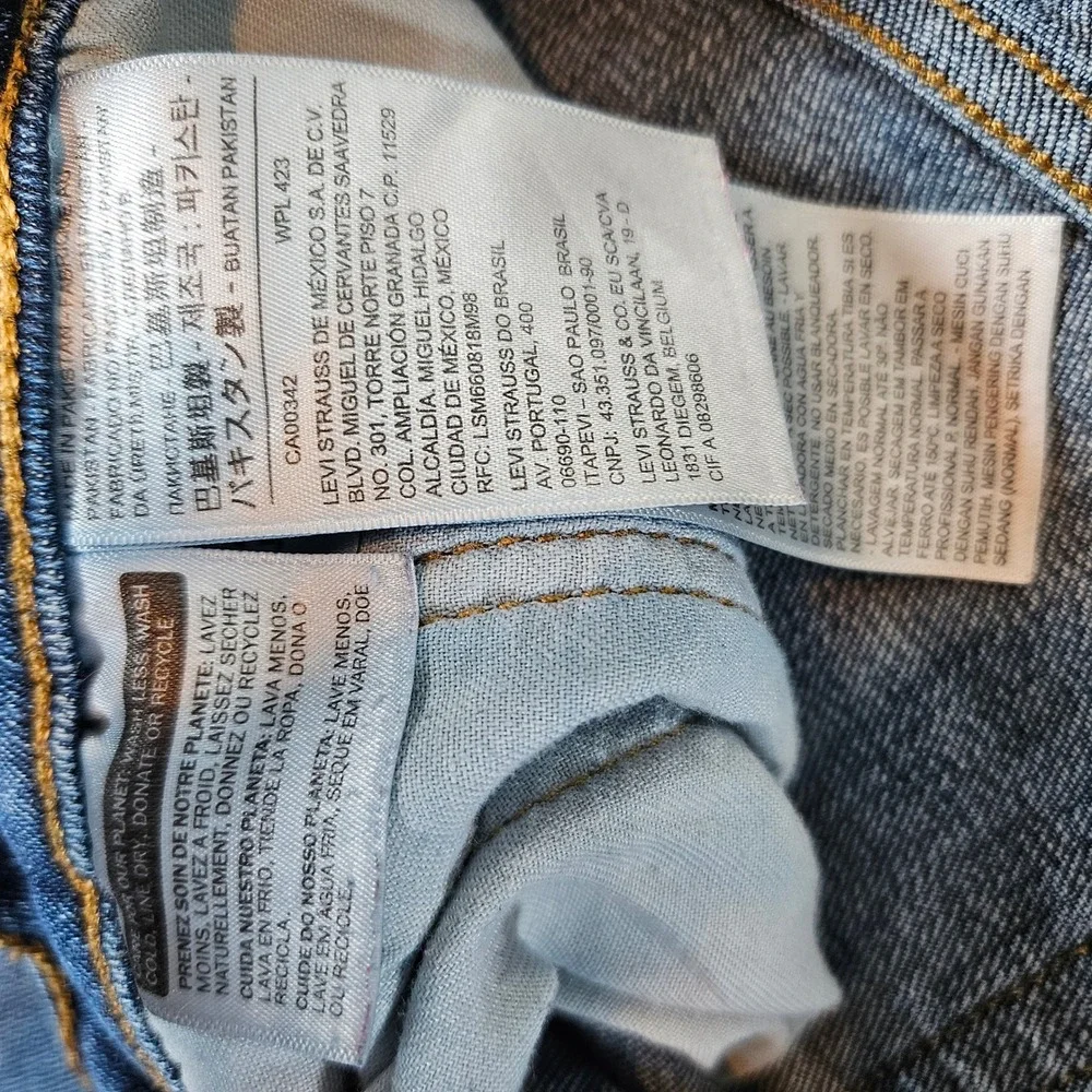 Levi's 505 Regular Fit Jeans Mens 38x32 Dark Wash Blue Straight Leg Denim